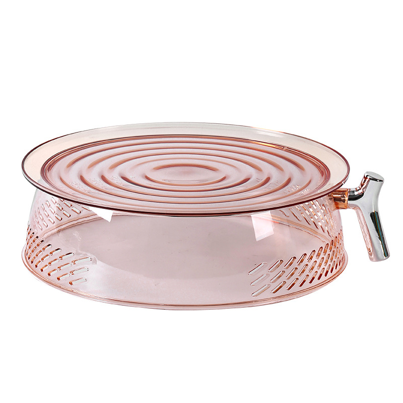 Multi-Layer Food Cover Kitchen Dust-Proof Fly-Proof Leftover Food Cover Hollow Breathable Transparent Stackable Table