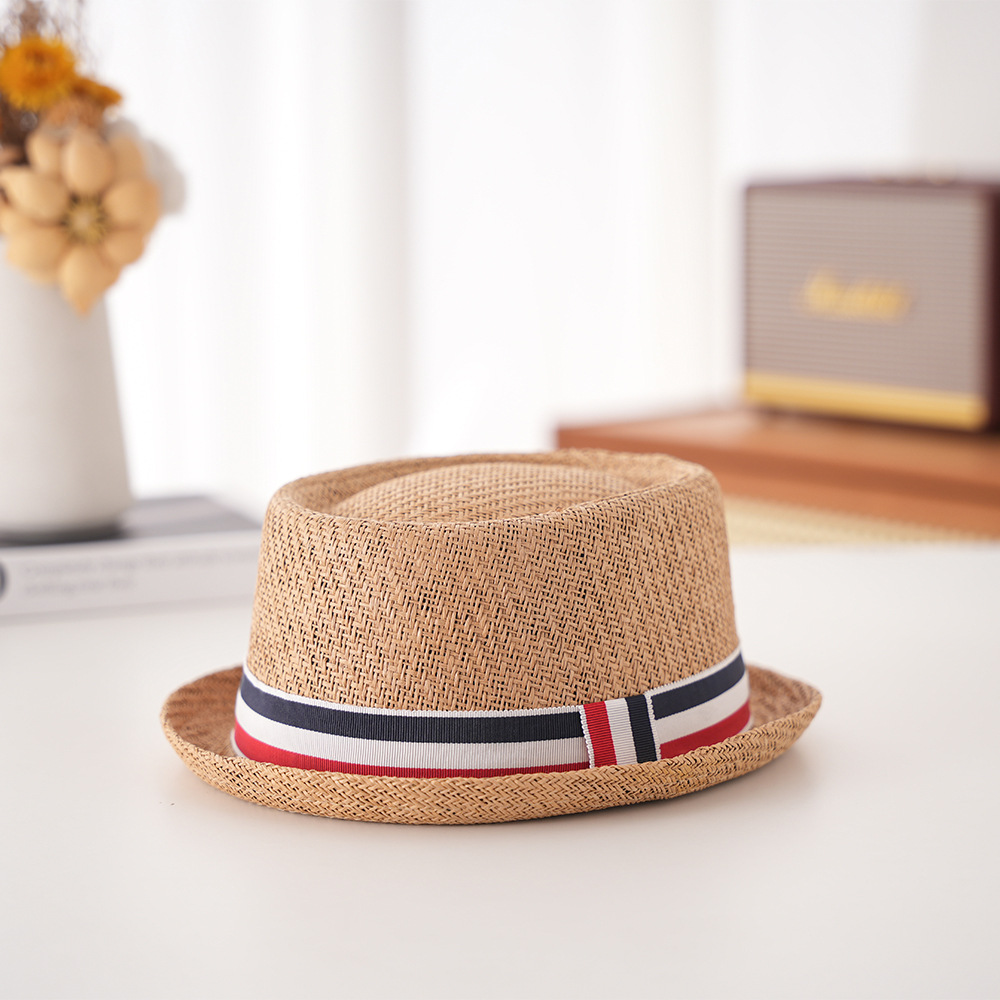 Duck Grass Concave Round Top Fedora Summer Outing Short Brim Jazz Sun Hat