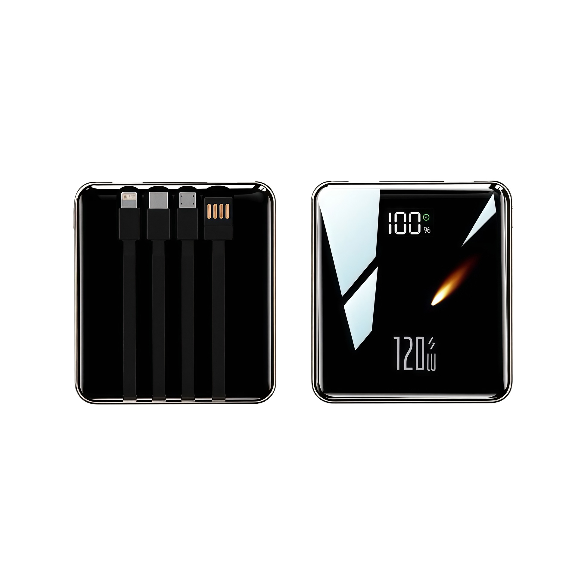120W Fast Charging Cable Mirror 1/20000mAh Power Bank Corporate Gift Mobile Power Supply