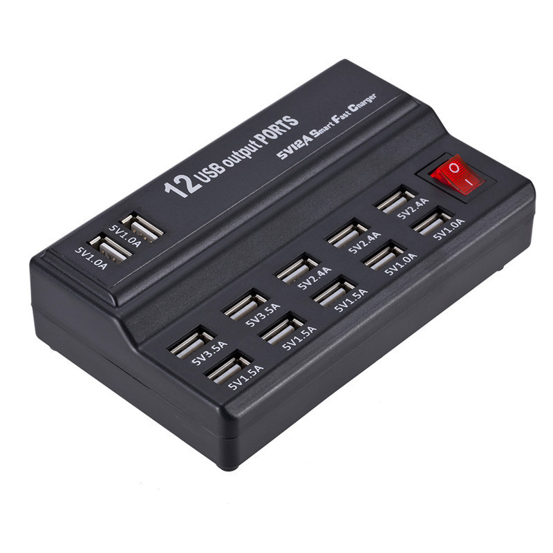 USB multi-port charger socket 5V2.4A smart distribution power strip for Huawei Xiaomi Android phone