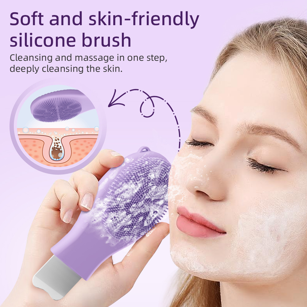 Blackhead Remover Tool, Pimple Extractor, Facial Pore Deep Cleaning, Silicone Massage Brush