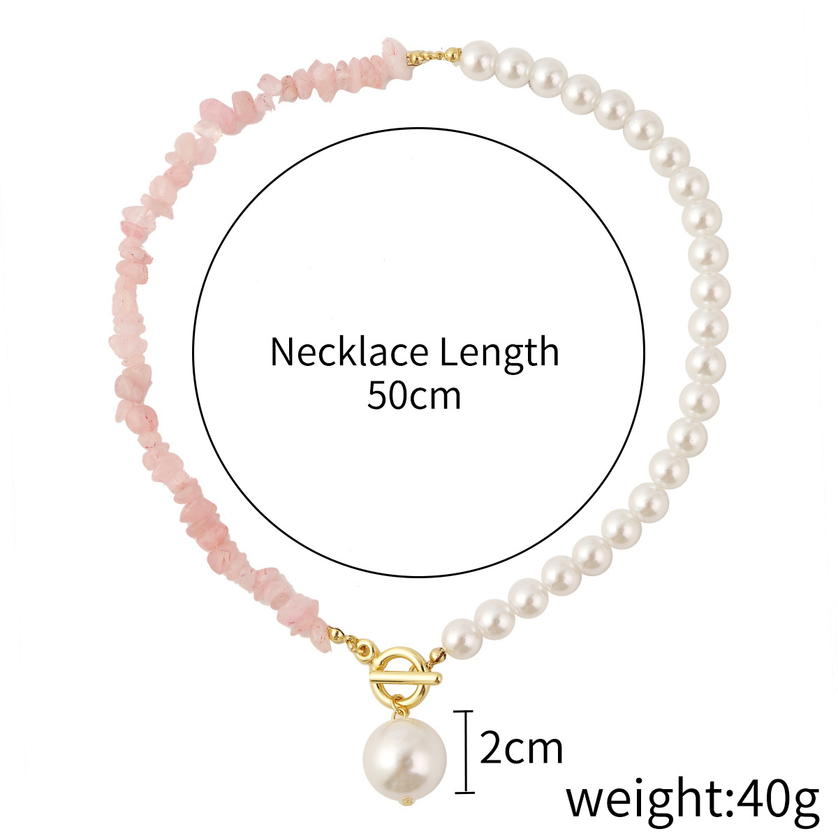 Dopamine colorful gravel necklace handmade bead Bohemian style natural stone necklace