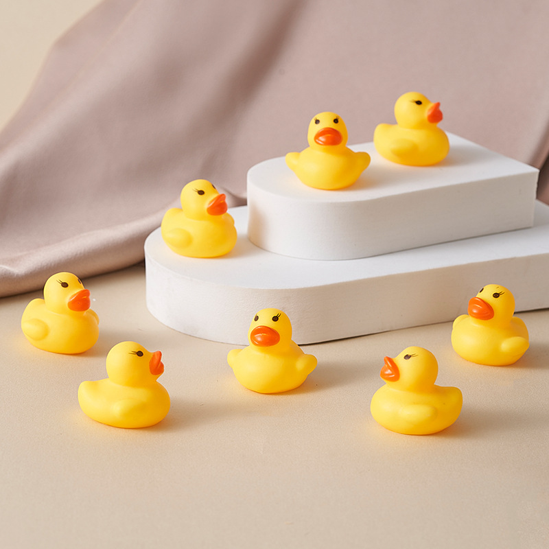 Little Yellow Duck Pinch and Calling Little Duck Toy Swimming Pool Duck Milk Tea Shop Small Gift Educational Toy