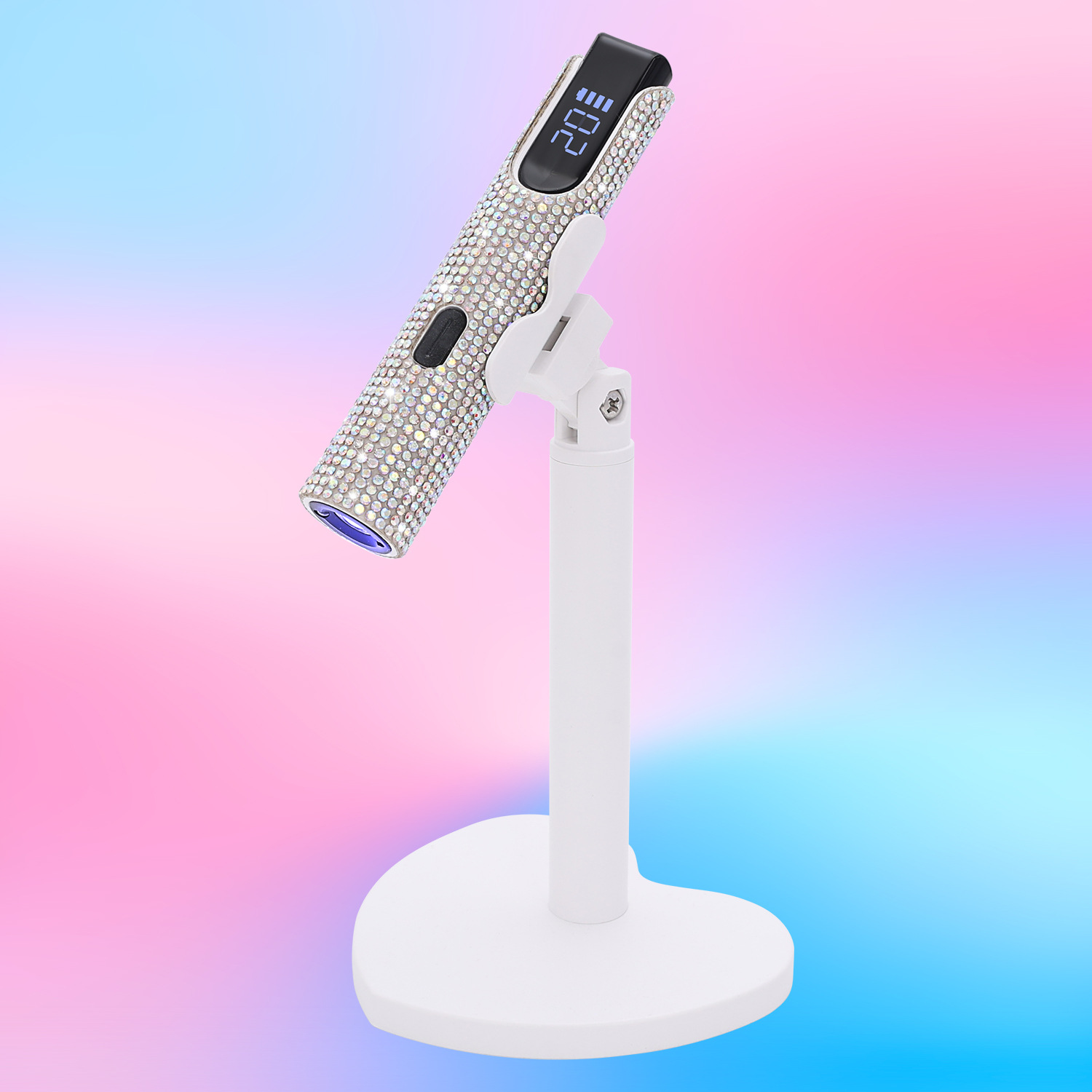 Mini handheld one-word nail lamp bracket, light therapy lamp, small rechargeable, 360-degree rotatable curing lamp for nail art