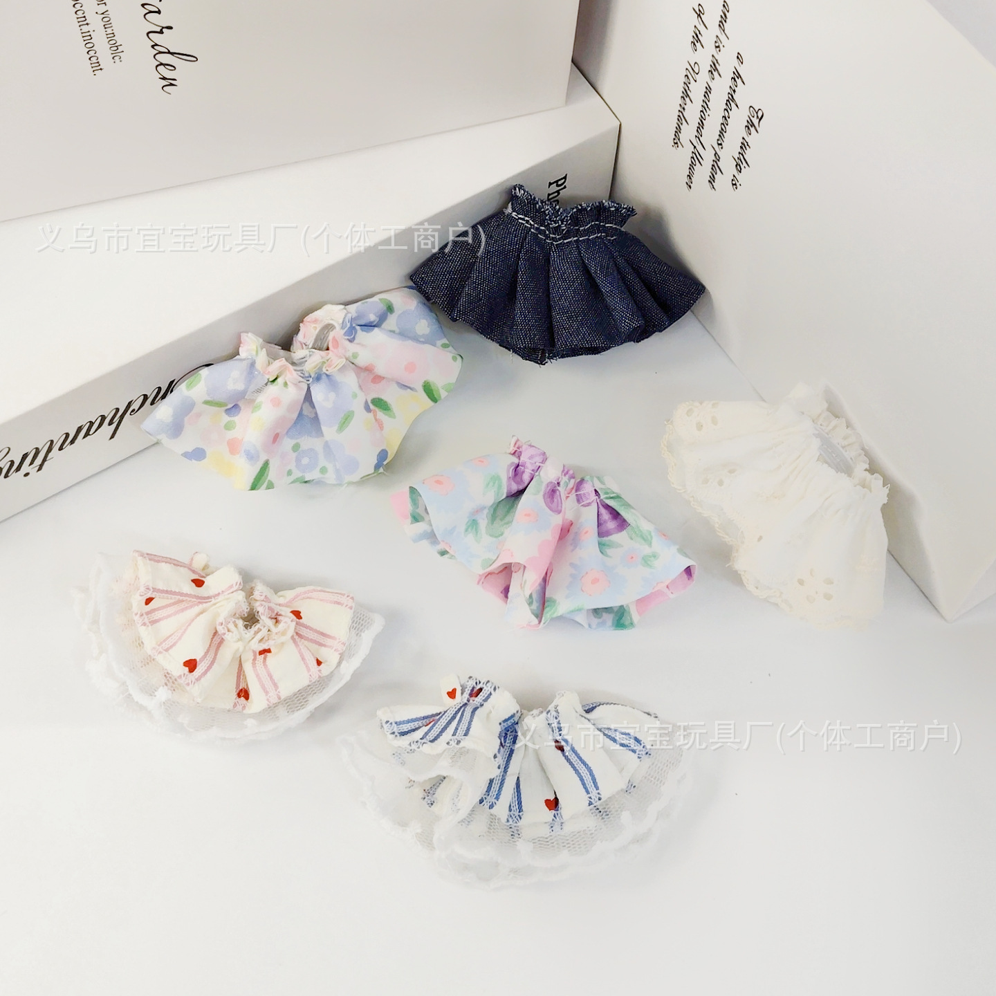 Long Leg KT Cat 4.0 Labubu Gazi Sister Spring Denim Puffy Skirt American Style Pendant Doll Clothes