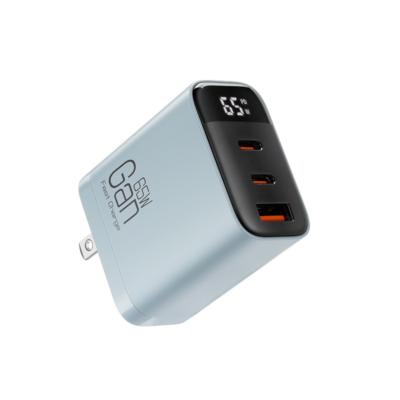 K39 phone charger GaN digital display 65W for Apple charging head multi-port notebook fast charging head BSMi