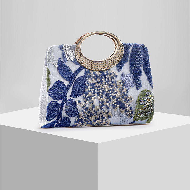 New Pearl Embroidered Evening Bag Clutch Evening Bag Wedding Bag Random Pattern