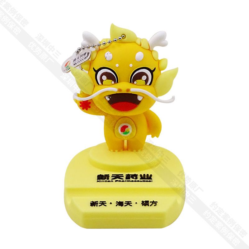 Custom Cartoon Phone Stand Cute 3D Figure Design PVC Soft Rubber Desktop Lazy Phone Stand