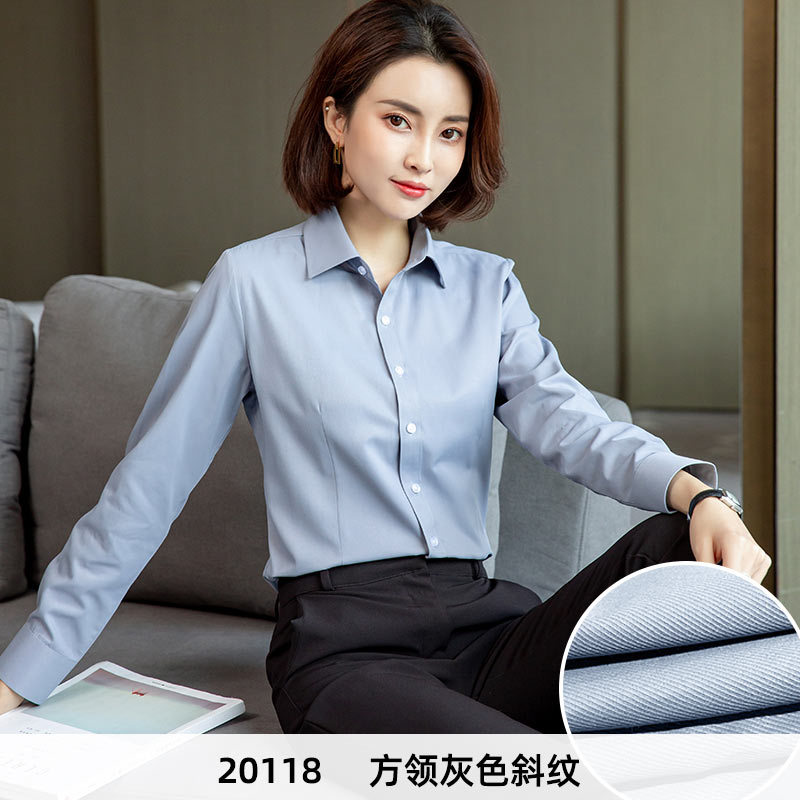 White Short-Sleeve Shirt Women Professional Summer 2024 New V-Neck Commute Formal Workwear Long-Sleeve Blouse