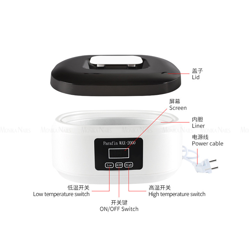 Bathina wax therapy machine beauty body wax melting machine 200W hand wax machine large capacity high and low temperature control visible