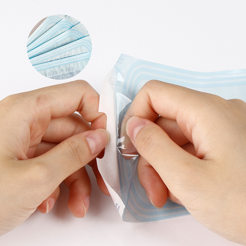 Nail tool disposable disinfection bag suitable for cuticle scissors tweezers drill bits sand strips storage bag self-sealing disinfection bag