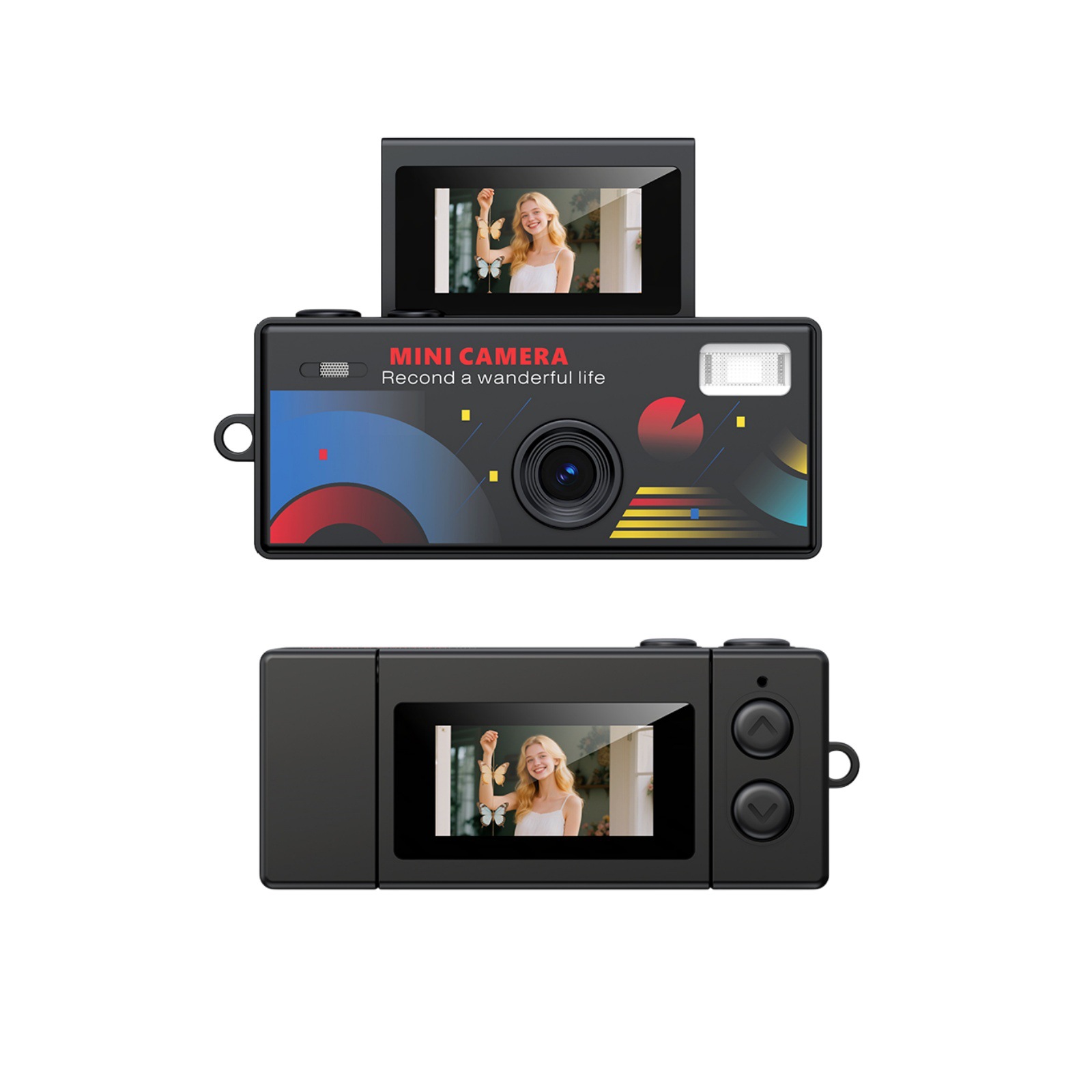 Thumb mini camera flip screen student outdoor shooting small camera video children mini camera