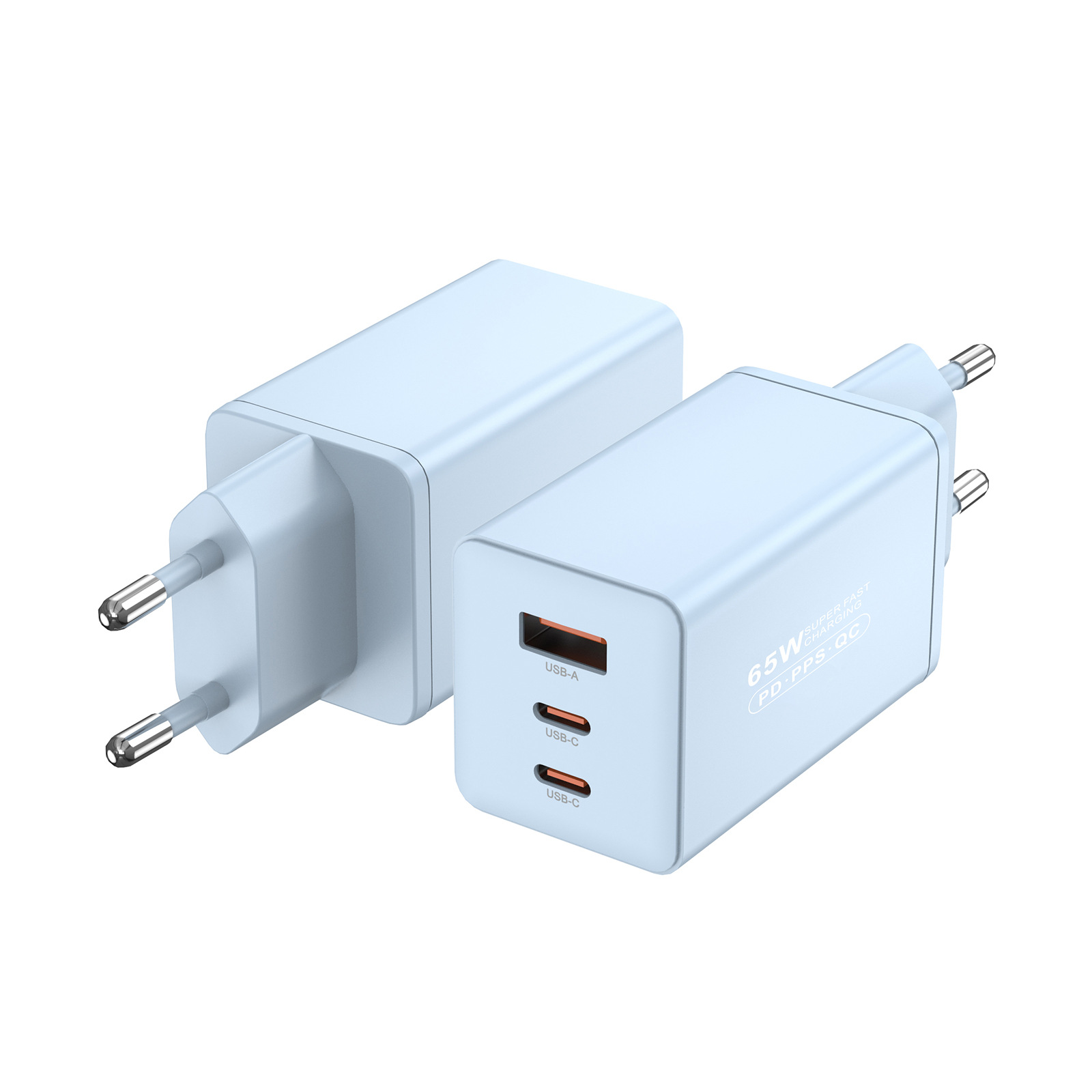 65W GaN Charger Laptop Tablet Phone Fully Compatible PD Multi-Port EU Standard Fast Charging Power Supply