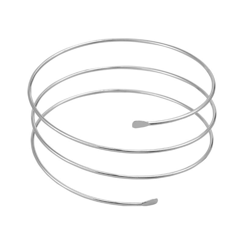Hollow multi-layer cross exaggerated arm ring open adjustable bracelet