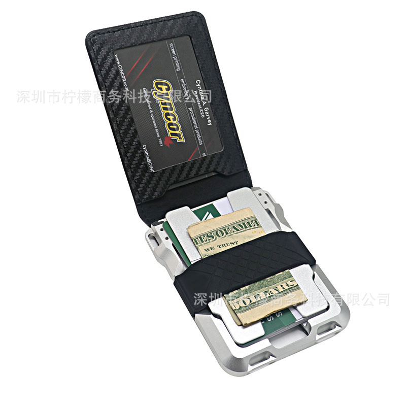 Direct Sale Metal Wallet Metal RFID Card Holder Card Sleeve Anti-theft Aluminum Alloy Credit Card Clip Bank Card