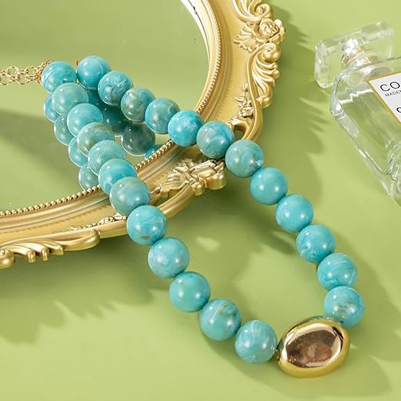 New Acrylic Colorful Beaded Necklace Exaggerated Style Women's Necklace Accessories