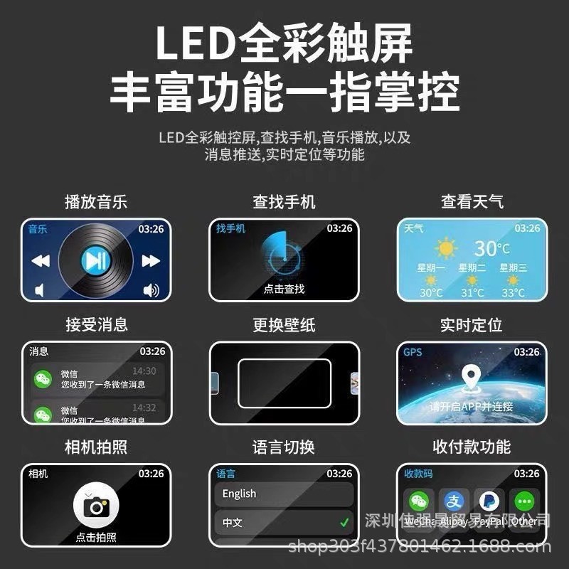 New TWS Earbuds A9Pro In-ear Noise Reduction Call Color Screen Touch