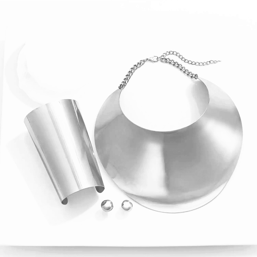 Exaggerated collar African necklace metal collar punk COS big neck chain necklace