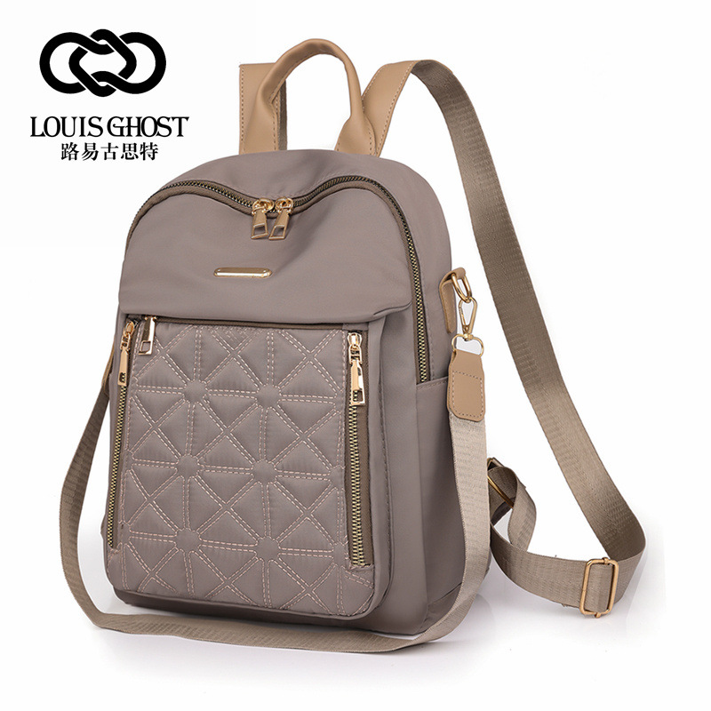 Diamond quilted stitch double-shoulder bag women 2025 new women's backpack large capacity water-resistant travel backpack