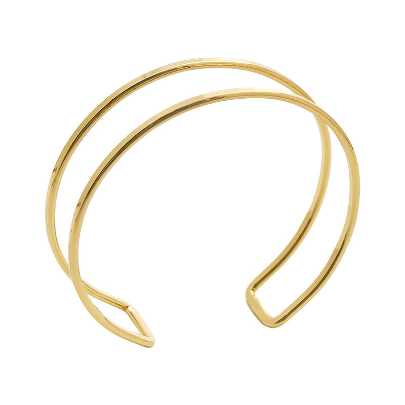 Hollow multi-layer cross exaggerated arm ring open adjustable bracelet