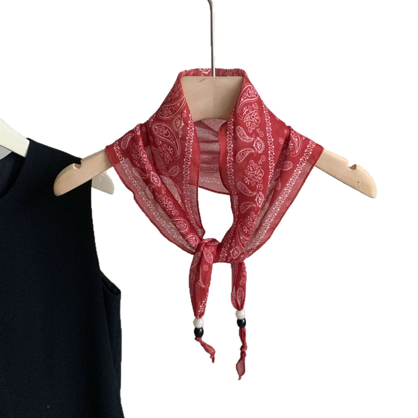 Scarf triangular scarf, elegant accessory thin neck-tie headscarf multi-use