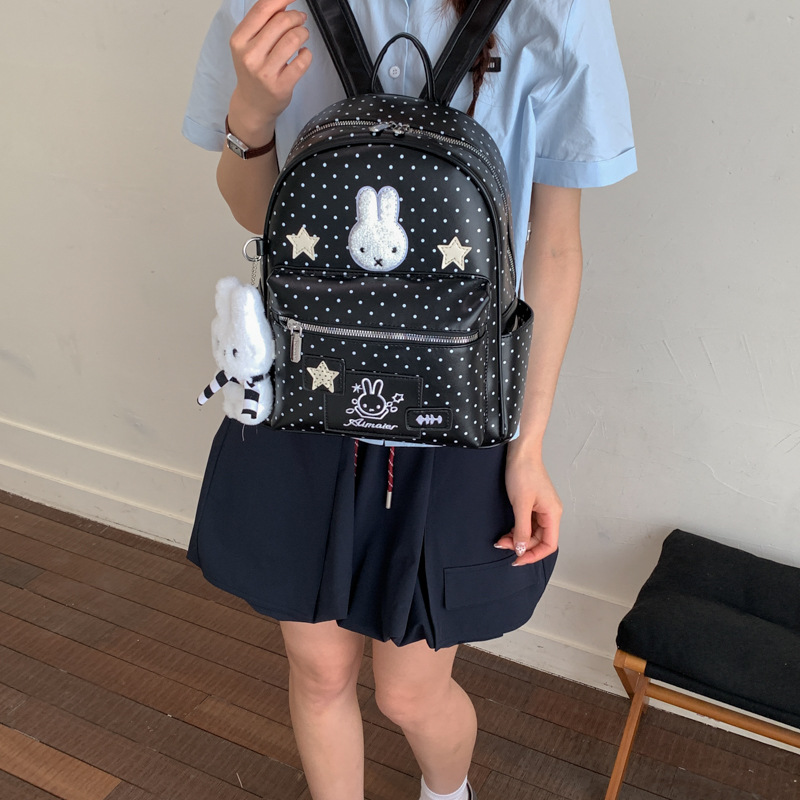 Cute Polka Dot Miffy Rabbit Backpack 2026 New Casual Commute School Bag