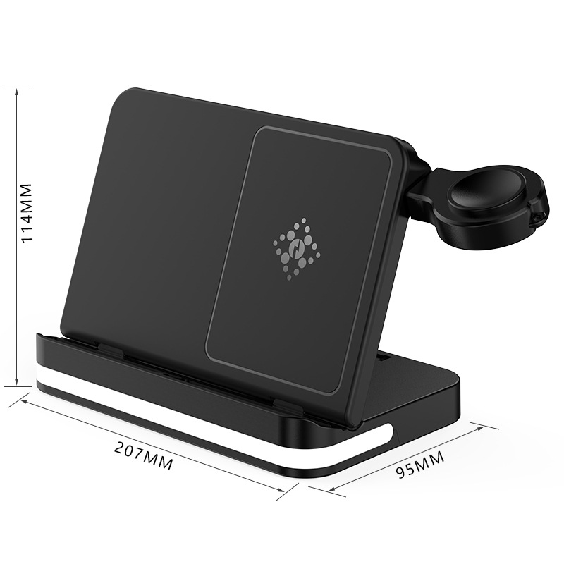 Selected New 3-in-1 Wireless Charger Phone Watch Earphone 3-in-1 Foldable Wireless