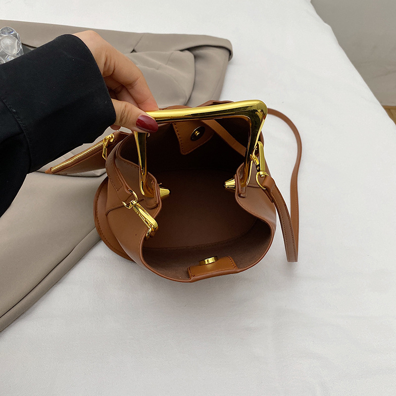 Bucket New Women's Bag Textured Handheld Shoulder Crossbody Bag