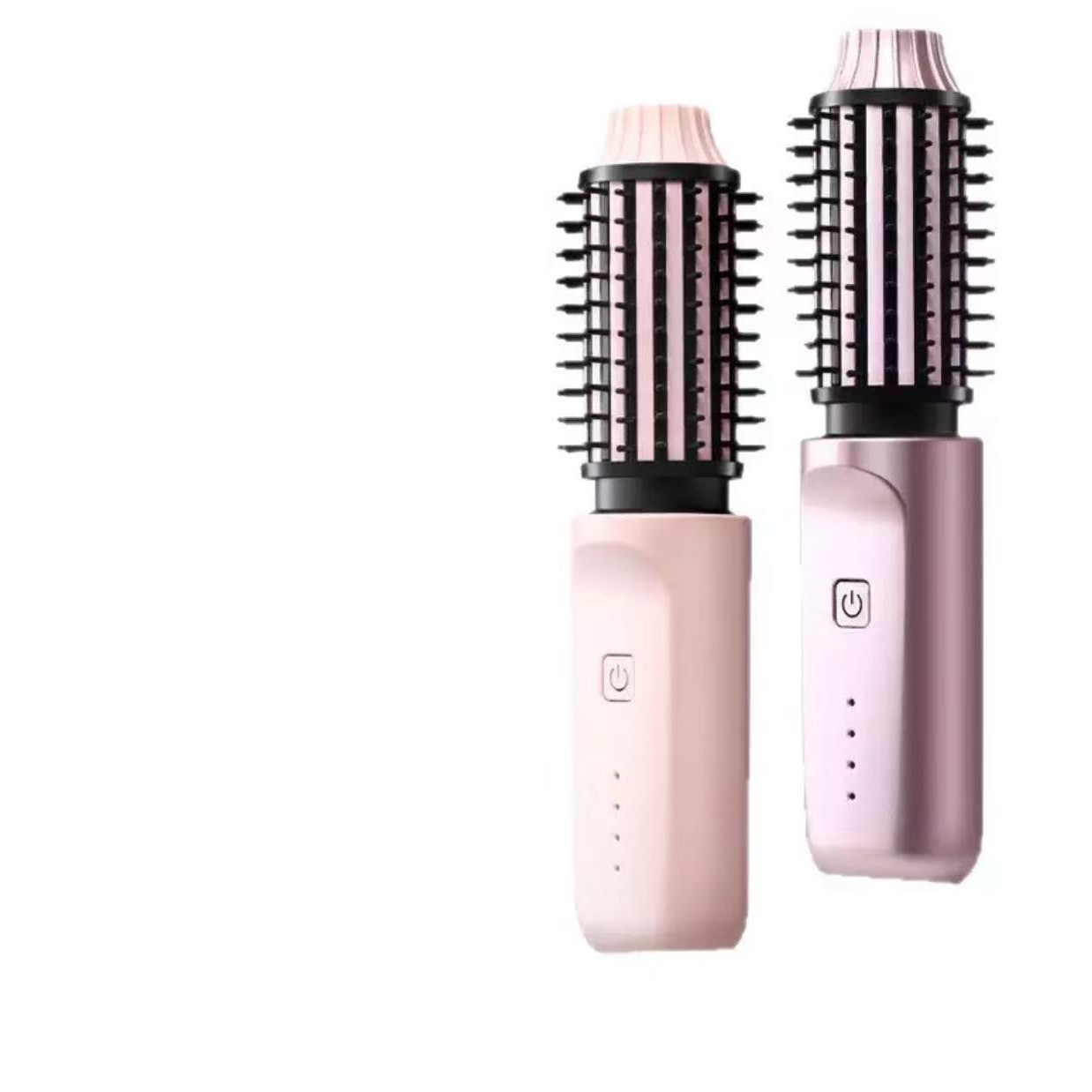 2-in-1 Curling and Straightening Hairbrush Electric Comb Large Capacity Wireless Curling Iron Smart Lazy Comb Non-Damaging Bangs Comb