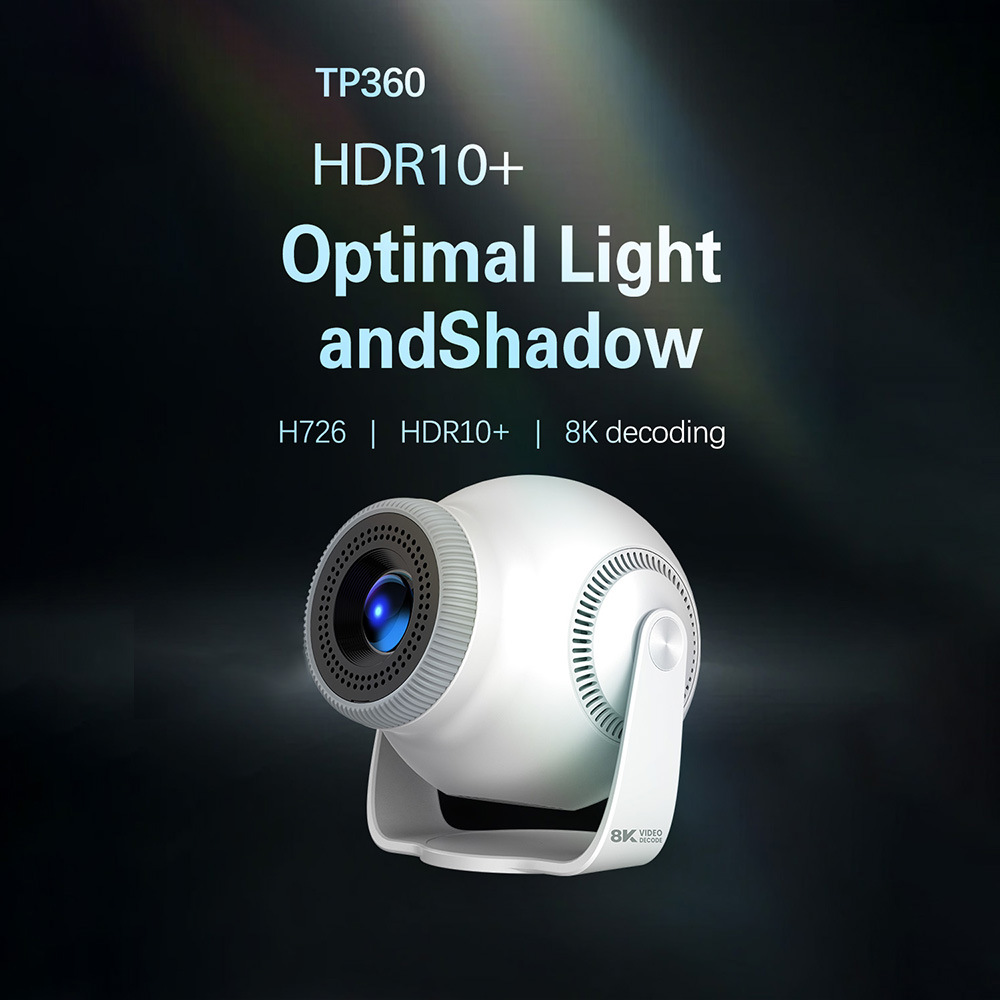New TP360 Projector WiFi Home HD 4K Smart Projector Portable Mini Wireless Android