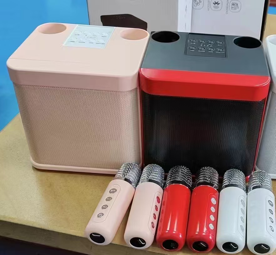 YS203K Speaker Wireless Bluetooth Sound Card Microphone All-in-One Home Outdoor KTV Speaker