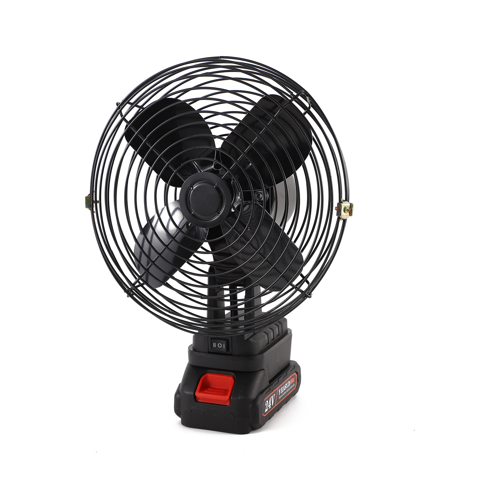 BLD-031 Electric Fan Lithium Battery Rechargeable Clamp Small Fan Strong Wind Mesh Cover Industrial Fan
