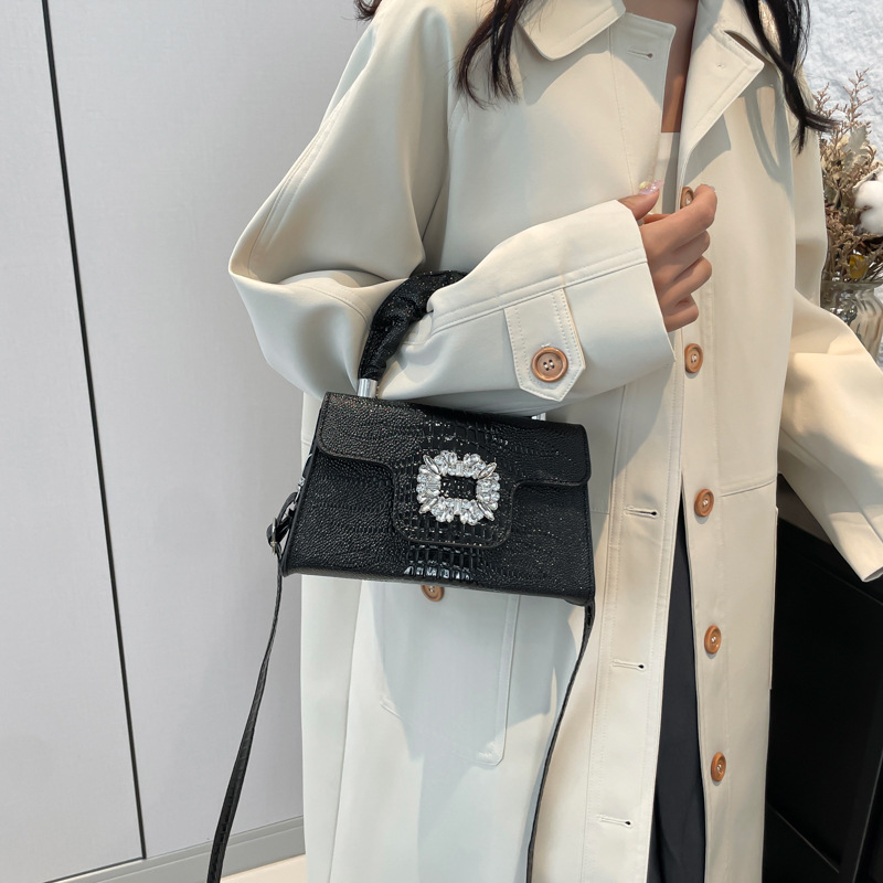 2026 New Small Square Bag Women Textured Handbag Women's Bag Fashionable Single Shoulder Crossbody Bag
