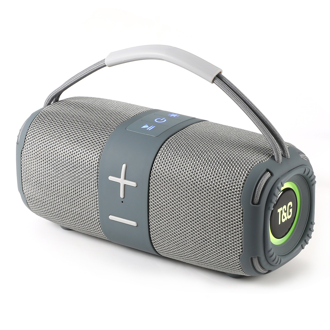 TG668 New Large Volume Dynamic Sound Dual Channel LED Diaphragm Bluetooth Speaker Handheld Portable Fabric Speaker