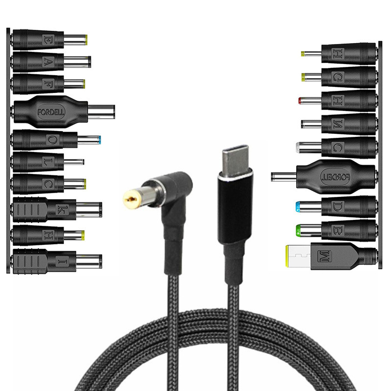 Type-C to DC fast charge laptop power cable 100W PD trigger cable 10-piece set conversion plug laptop