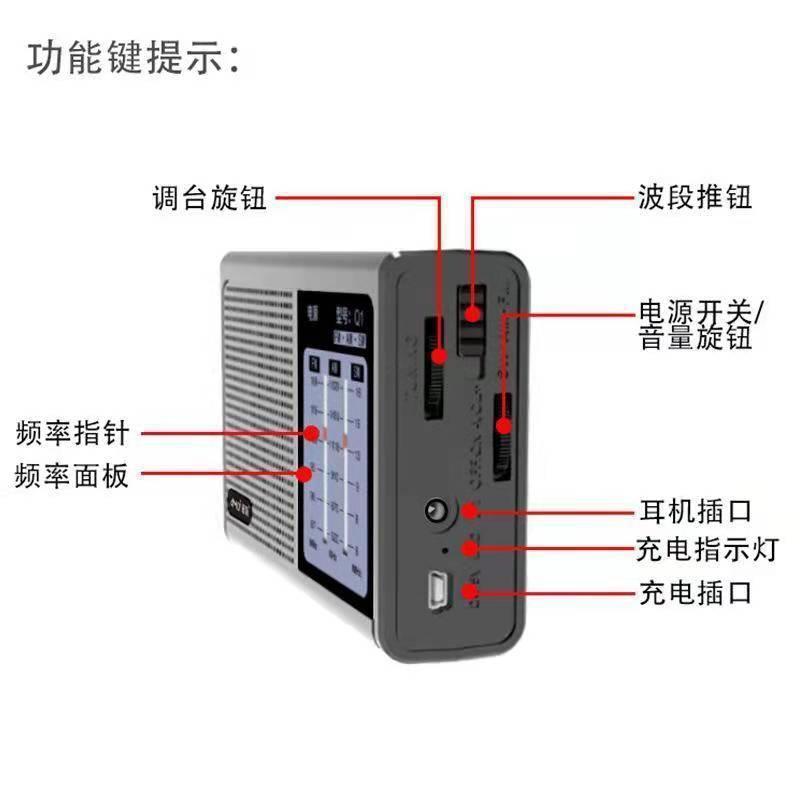 Strictly Selected New Full-Band Radio Portable Simple Mini Rechargeable Loud Volume for Elderly Broadcast