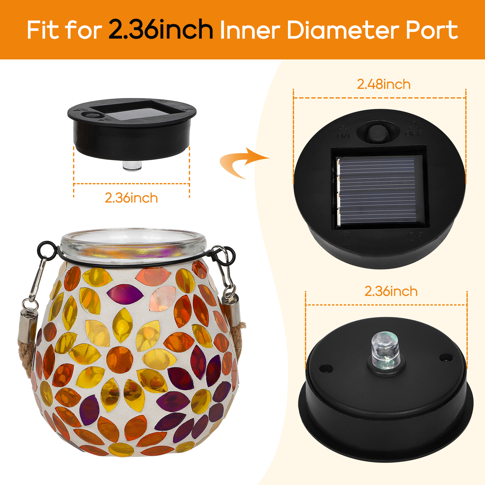 Palace lantern hollow lantern universal high brightness battery box high brightness solar battery box suitable for 5.6cm
