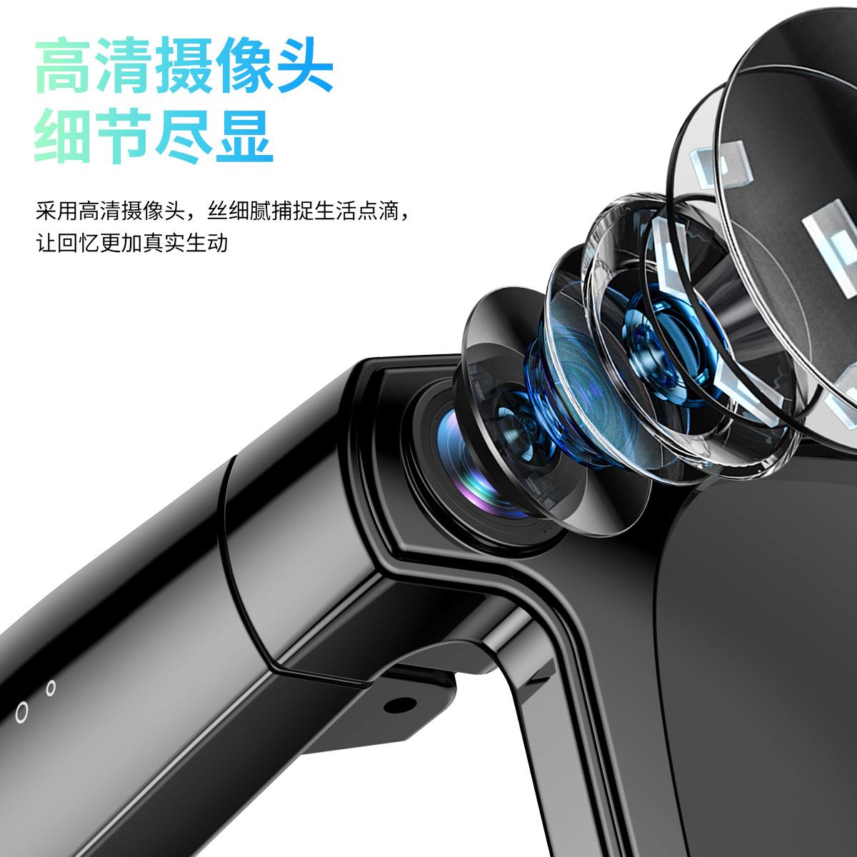 JS01PRO Smart AI Glasses 12MP Camera Picture Translation Recording Video Call Photo Translation Glasses