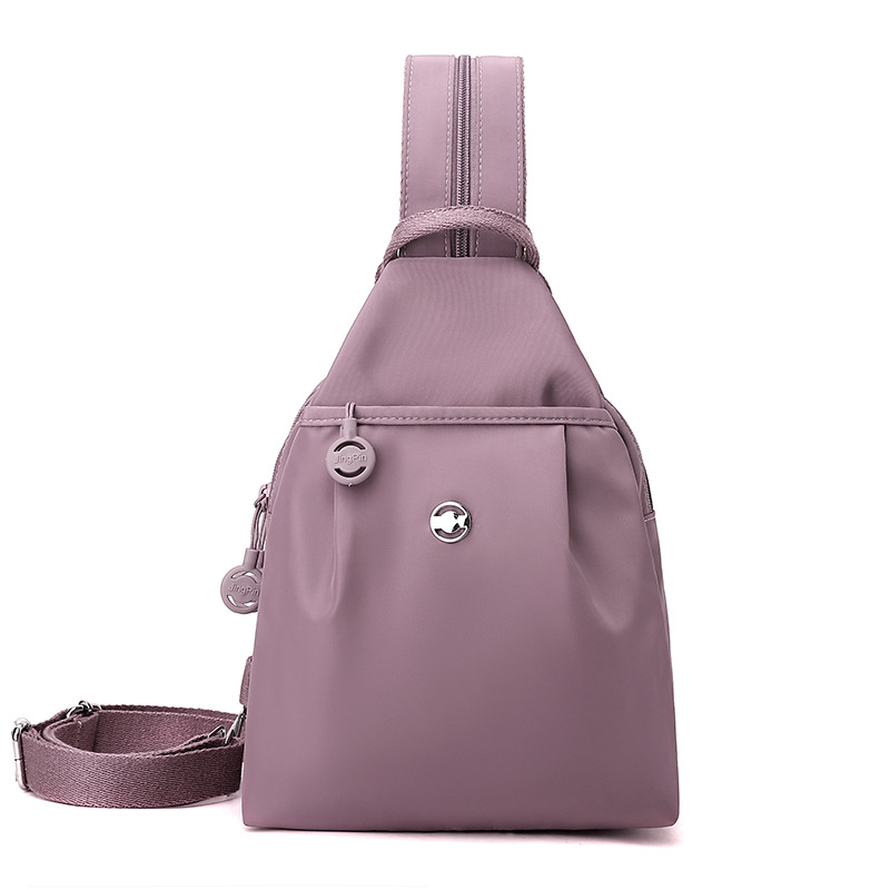 Double-shoulder bag small 2026 new simple anti-theft women's chest bag Oxford cloth casual small backpack