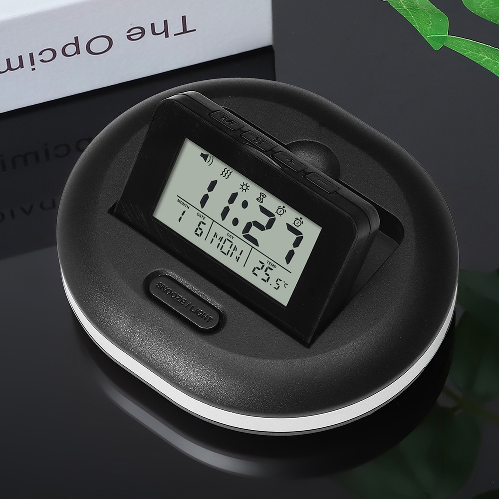 Student vibration alarm clock, pillow night light silent electronic clock, multi-functional music small alarm clock timer