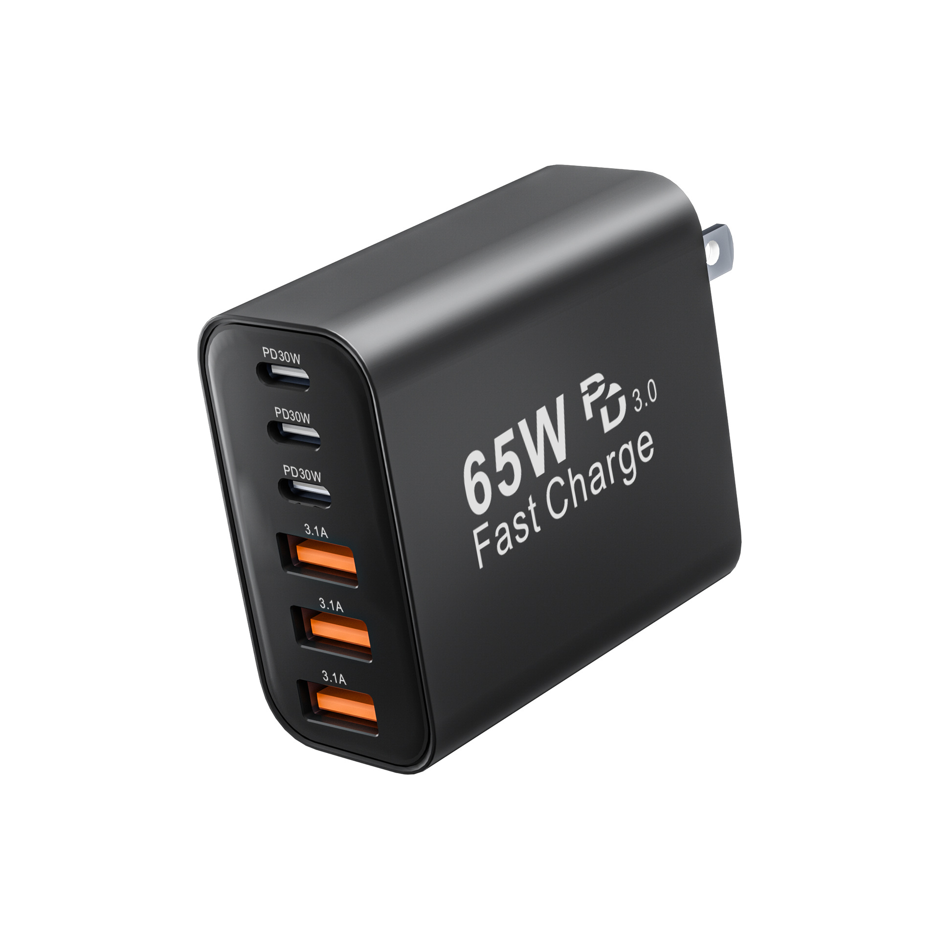 New PD65W UK standard charger for Apple 13 Pro Max Samsung charging head 3C3A multi-port charger
