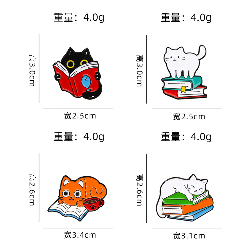 Original Cartoon Badge Cute Animal Cat Series Brooch Student Backpack Clothes Decoration