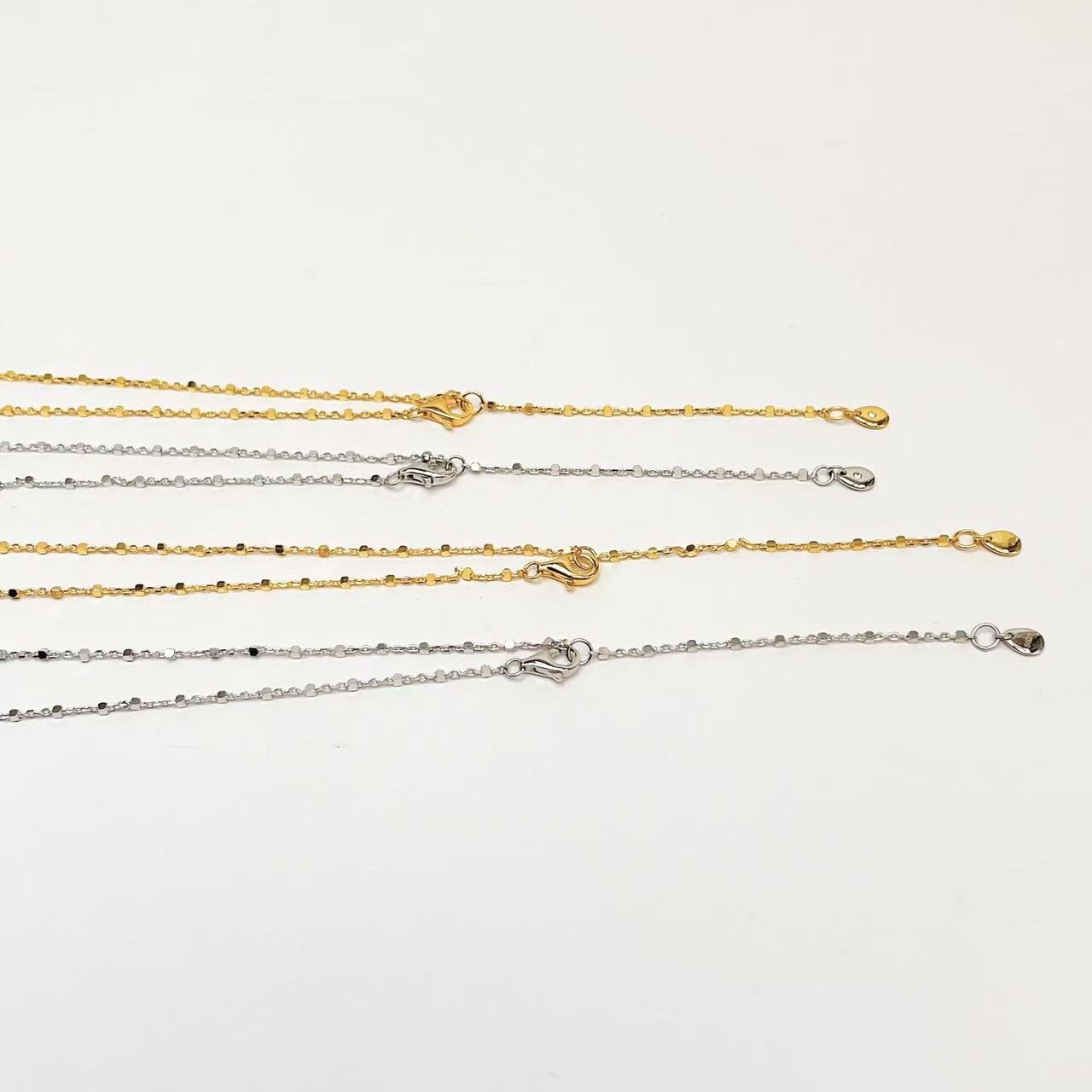 Cheetah Single Chain S925 Silver Gold-Plated Exquisite Sparkling Necklace Layering Jewelry Live Stream