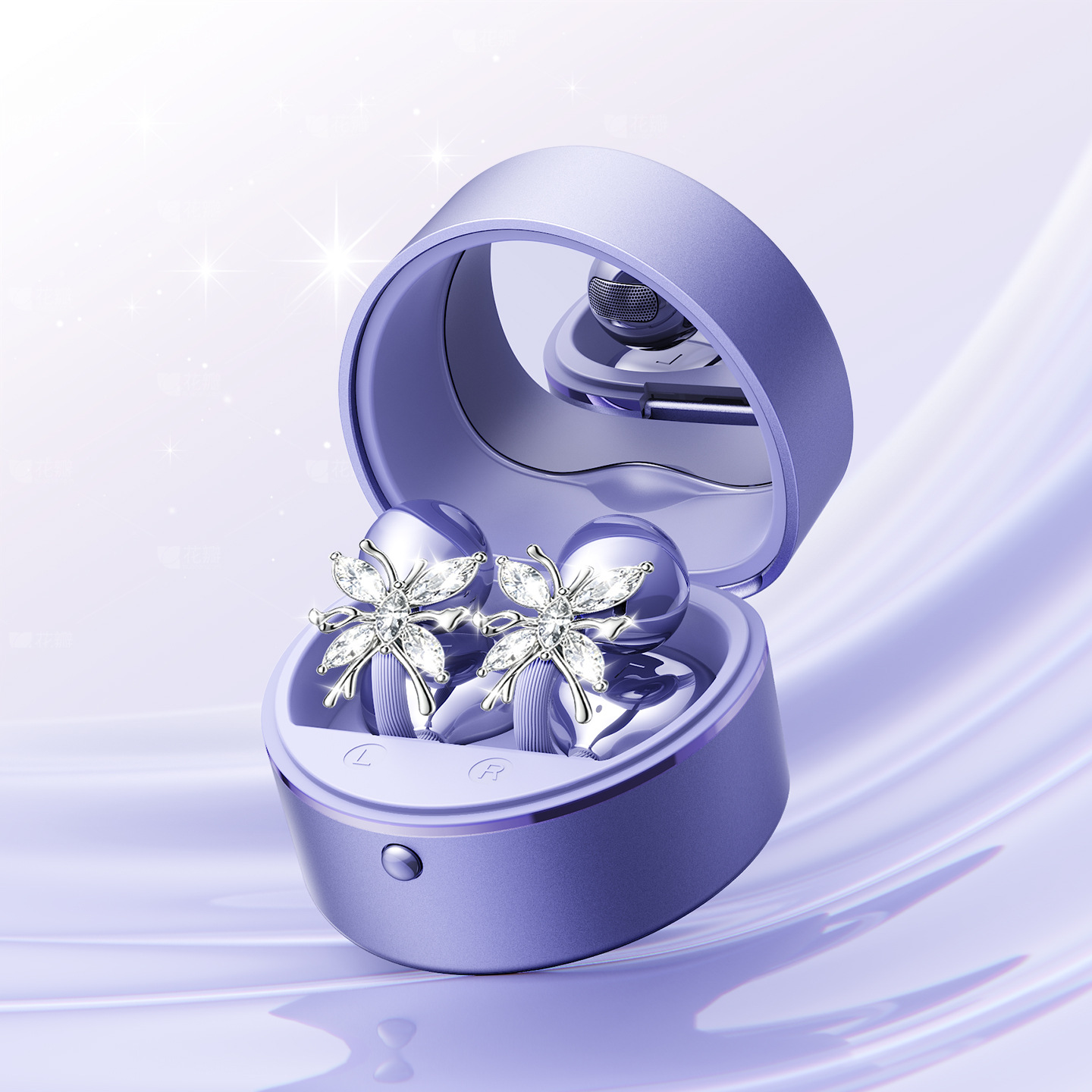 2026 New Ear Clip Bluetooth Earphone Heart Shape for Women HD Call ENC Active Noise Cancelling Wireless Earphone