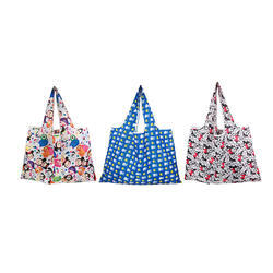 Portable 210D nylon drawstring storage bag waterproof polyester drawstring zipper folding shopping bag