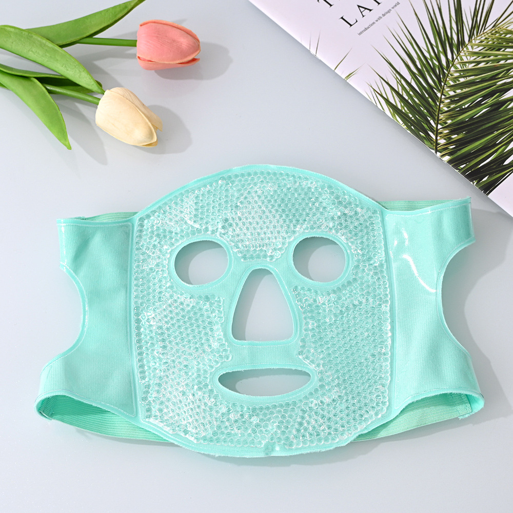 Ice compress mask, ice compress eye mask, ice pack for face, postoperative recovery hot compress, full face cooling, ultra-soft face mask