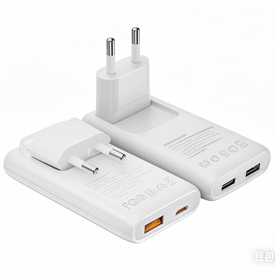 Foldable EU PD65W ultra-thin TYPE-C fast charger GaN multi-country plug