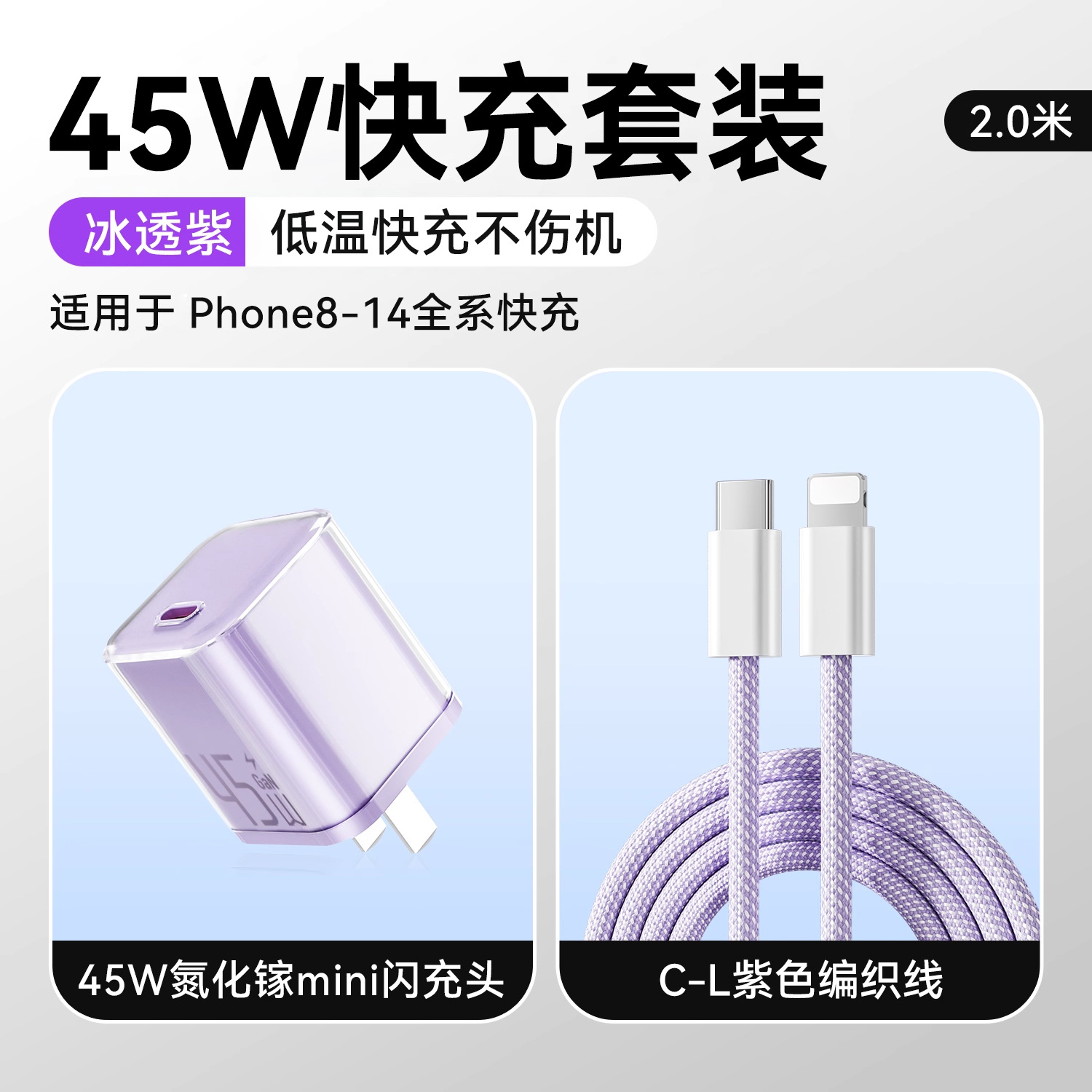 PD45W fast charger head for Apple 17 phone iPhone16ProMax charger 15-6 data cable set