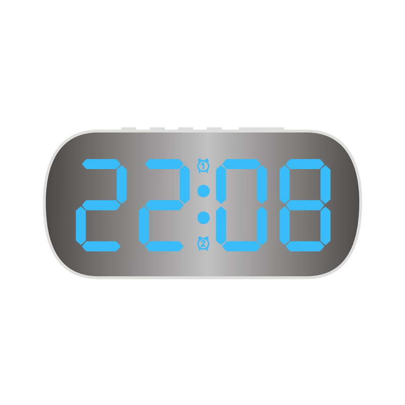 Simple LED Digital Electronic Clock Digital Desktop Small Alarm Clock Student Children Mirror Alarm Clock 6637