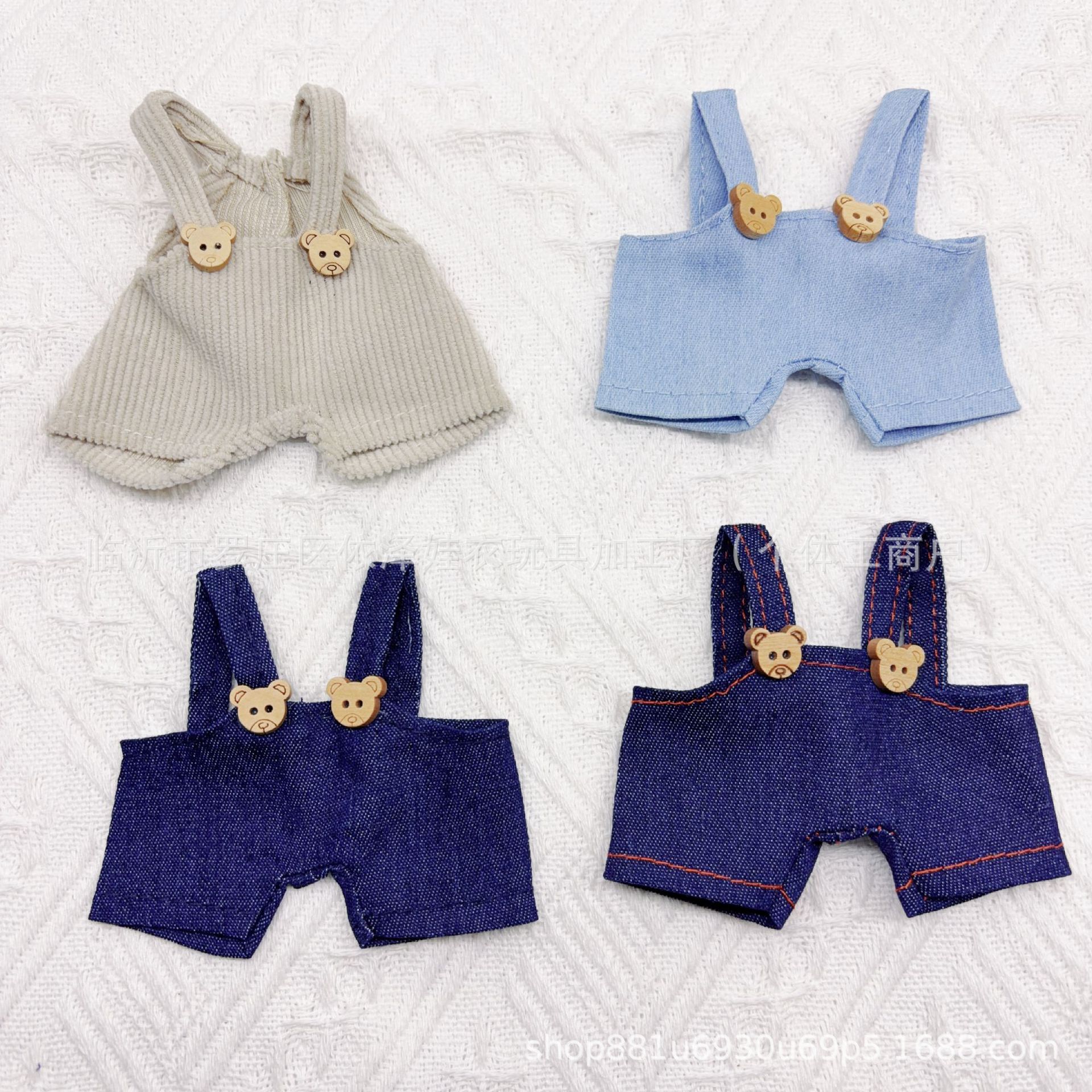 Doll Clothes Doll Pants 10cm 15cm Suspenders Gate Dog Plush Doll Accessories Shirley Mei Clothes Pants Cute